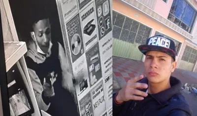 A la izquierda el asesino que disparó; a la derecha la víctima, Omar Andrés Coronado Vergara.
