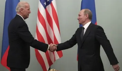 Joe Biden y Vladímir Putin.