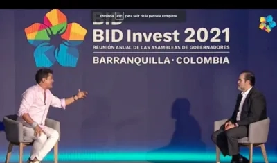 Carlos Vives en la Asamblea del BID.