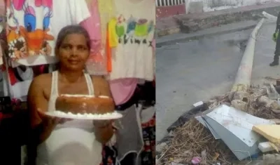 Zoila Rosa Váldez murió en el mismo lugar de los hechos donde cayó el poste. 