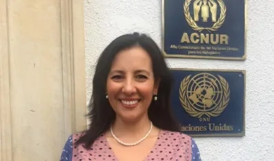 Rocío Castañeda, oficial de información de Acnur.
