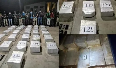 Cocaína incautada en uno de los operativos. 