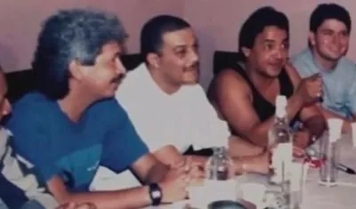 Foto histórica del Grupo Niche, con Jairo Varela y Tito Gómez.