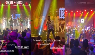 Uno de los momentos de la noche en Trucupey.