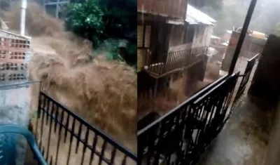 Fuerte inundación en la ciudad de Cali.