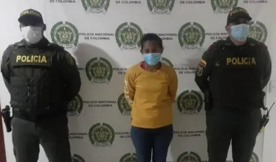 Yesica Paola Ospino Cantillo fue capturada por la Policía. 