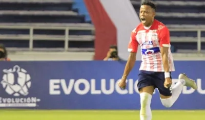 La celebración de Jhon Pajoy.