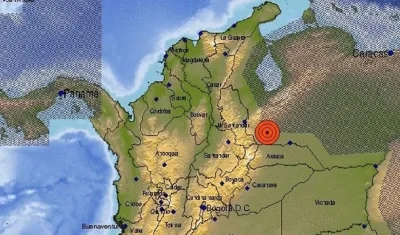 Epicentro del temblor.