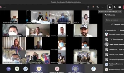 Reunión virtual de mandatarios.