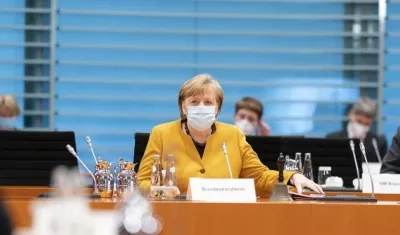 La canciller alemana, Angela Merkel, en la reunión de su gabinete este miércoles en Berlín. 