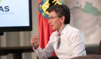 La Alcaldesa de Bogotá, Claudia López.