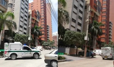 Un vehículo de la Sijin hizo presencia en el lugar de los hechos. 