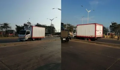 El furgón implicado en el accidente.