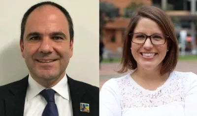 Representantes Gabriel Vallejo y Juanita Goebertus