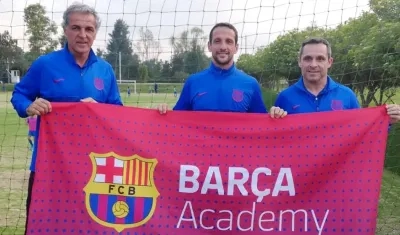 Entrenadores del Barça Academy. 