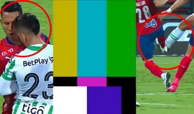 Dos claras jugadas de expulsión que el VAR no señaló. 