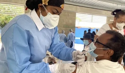 Aplicación de vacunas en Barranquilla.
