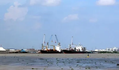 Canal de acceso al Puerto de Barranquilla.