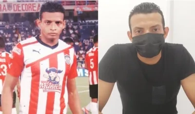 Jaider Romero, en su etapa en Junior y ahora. 