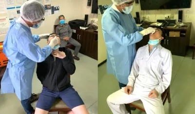 Pruebas Covid-19 a los tripulantes de la motonave.