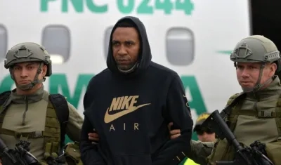 Jhon Viáfara al momento de su extradición a EE.UU.. 