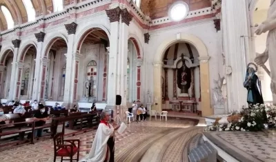 El regreso de La Dolorosa al templo de San José de Barranquilla.