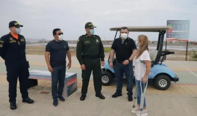 Alcalde de Puerto Colombia, Secretario del Interior y la Gobernadora del Atlántico.