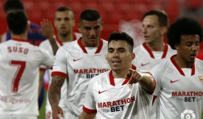 La celebración de Marcos Acuña.