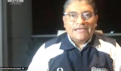 El Secretario de Salud, Humberto Mendoza, durante su intervención en el programa presidencial.