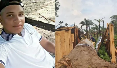 Bryan Andrés Josehp Barbosa murió tras caerle este árbol. 