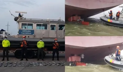 La droga fue encontrada por la Armada Nacional. 