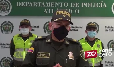 Coronel Hugo Molano, comandante de la Policía de Atlántico.
