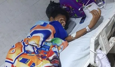 Ediomis Isabel Escorcia Soto, en el lugar de hospitalización.