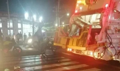 Aspecto del lugar donde ocurrió el accidente. 