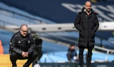 Marcelo Bielsa y Pep Guardiola. 