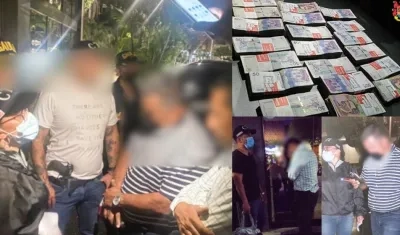 Momentos de la captura del fiscal y el investigador del CTI en Santander.