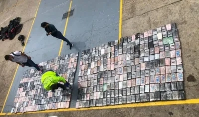 La droga fue incautada en el sector de 'Bocagrande', en Cartagena. 