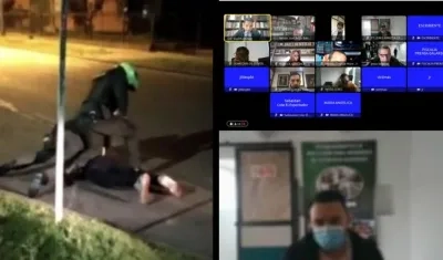 Imagen del suceso y de la audiencia virtual.