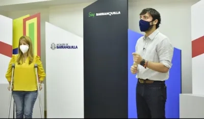 La Gobernadora Elsa Noguera y el Alcalde Jaime Pumarejo.