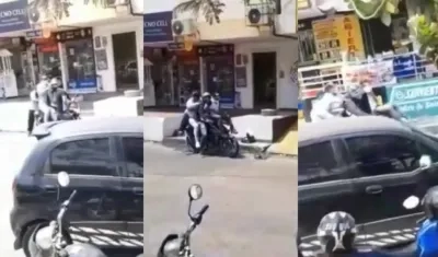 La fuga de los cuatro delincuentes tras el frustrado robo.