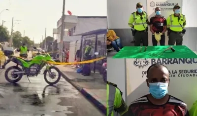 Lugar de los hechos y Asmed Agudelo Martínez, el capturado.