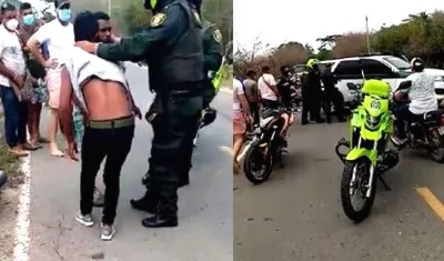 Momento de la captura de los presuntos homicidas.