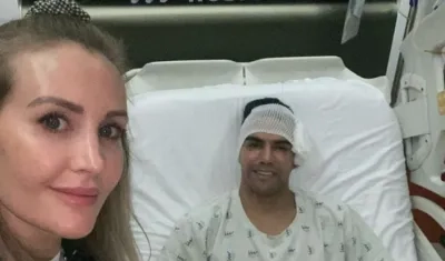 Lorelei Tarón y Radamel Falcao García.