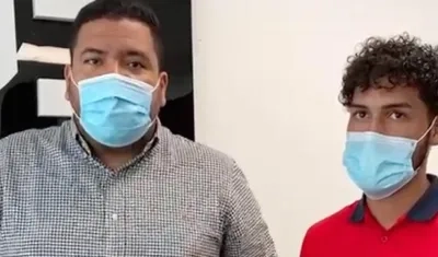 Cristian Rodríguez, de MGE, con Rebel.