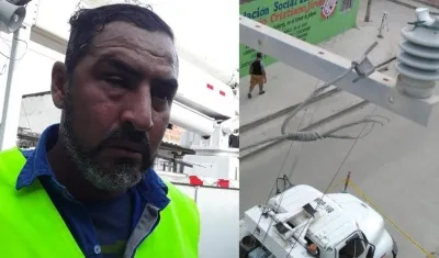 El operario agredido.