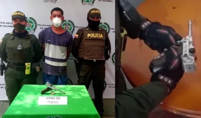 Capturado con pistola hitleriana