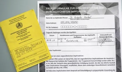 El certificado de vacunación de Merkel.