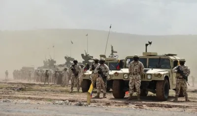Ejercicios militares en la frontera con Venezuela.