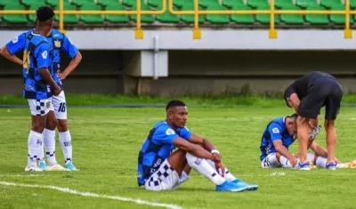 La decepción de jugadores del Boyacá Chicó tras el descenso a la B.