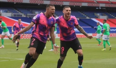 Kylian Mbappe y Mauro Icardi.